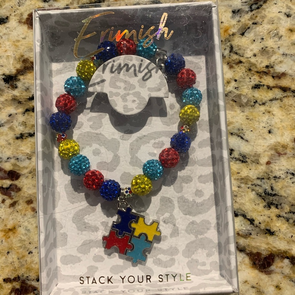NIB Erimish Autism Awareness Gem Bracelet (Kids)